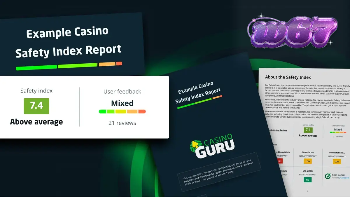 Layar antarmuka dasbor kasino digital yang menampilkan laporan keamanan dan statistik performa.